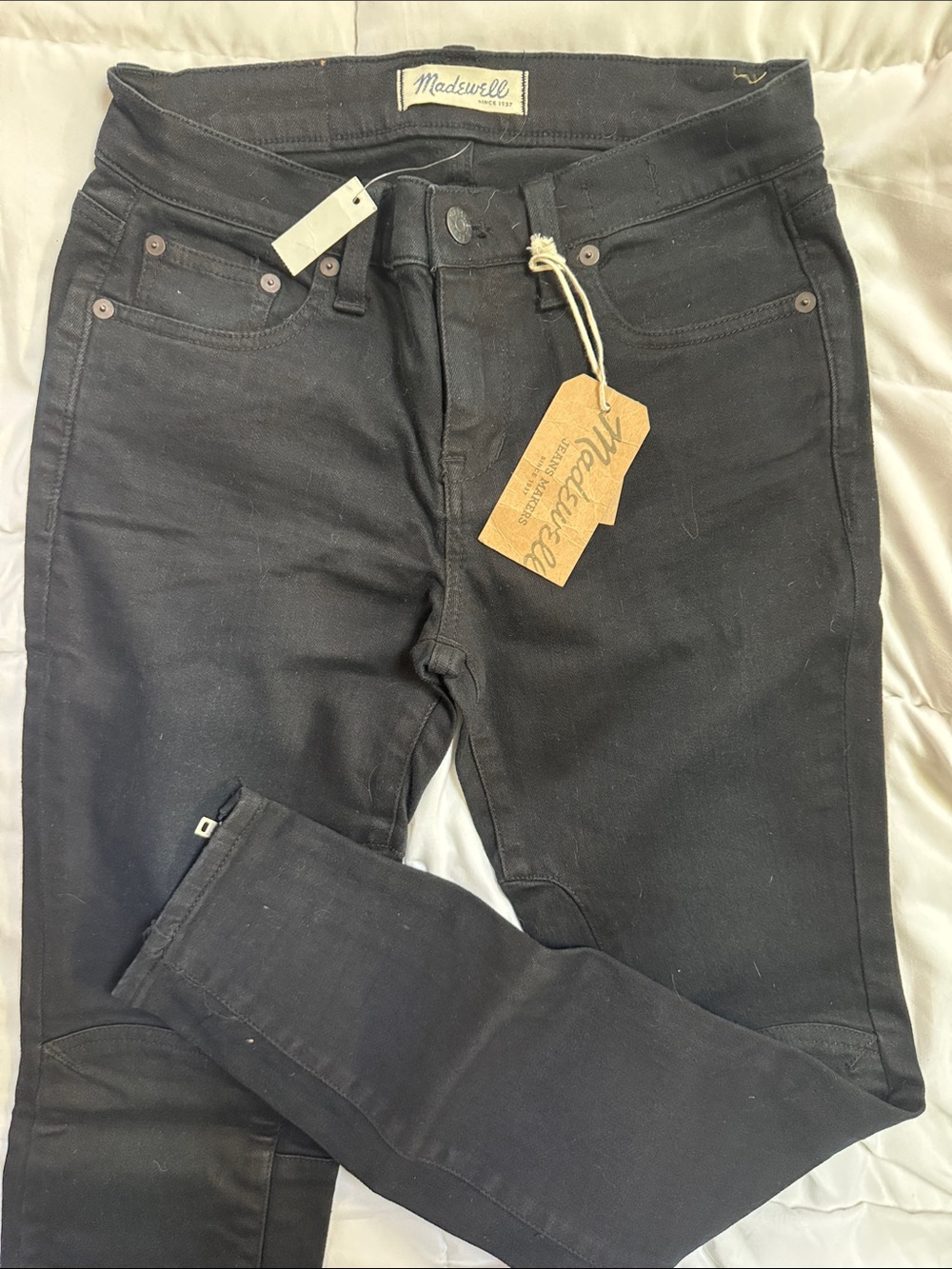 Madewell Black Skinny Moto Jeans